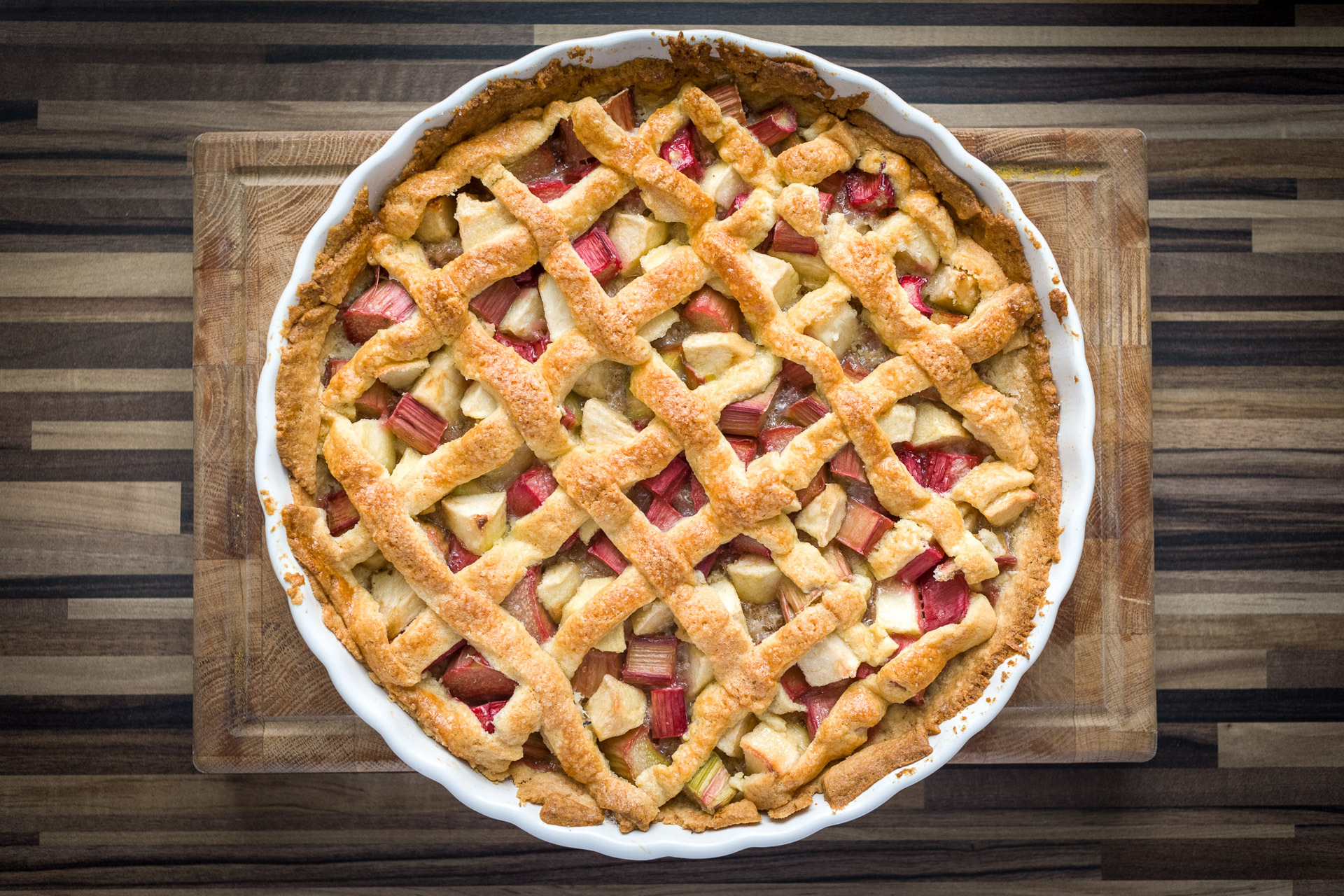 Tarta z rabarbarem i jabłkami